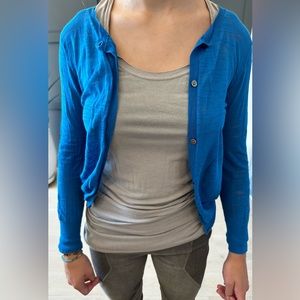 Cerulean blue cardigan